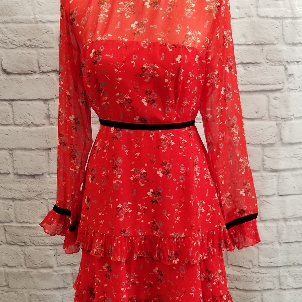 Lulus Red Ruffled Dress - Picture 3 of 10